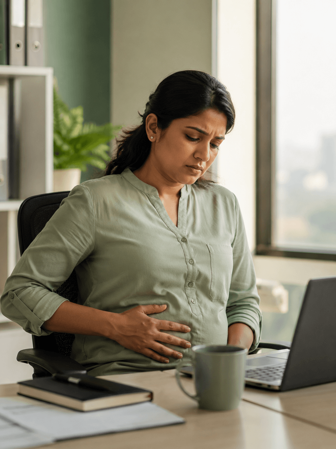 Bloating that worsens through the day